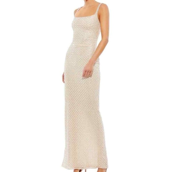 Mac Duggal | Sequin Spaghetti Strap Column Gown | NWT - Picture 1 of 9